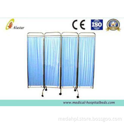 Mobile Stainless Steel Medical Privacy Screen, Folding Hosp